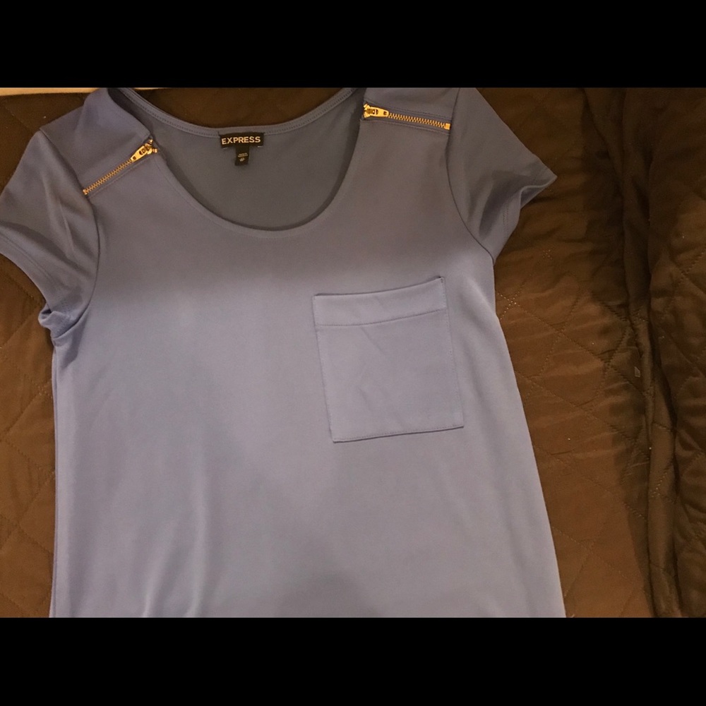 Express Blouse w/ Shoulder Zipper Detail XS
